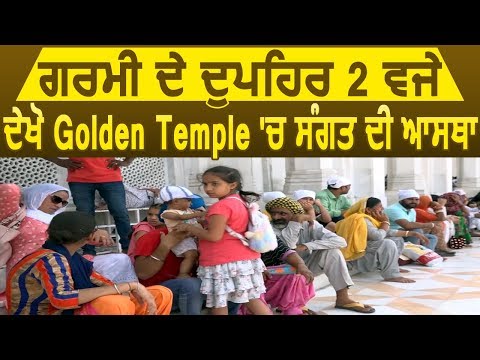 गर्मी के दोपहर 2 बजे: देखें Golden Temple में श्रधालुयों की आस्था