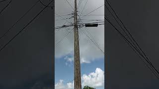 changing over utility pole