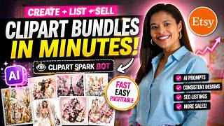 🪄Are You Struggling with Consistent Clipart Bundles Full Spark Bot Tutorial: Create Etsy Bundles 🍭