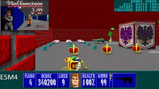 Wolfenstein 3D: E5M4 100% I am Death Incarnate with commentary