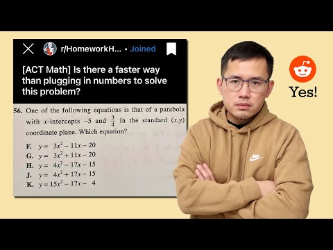 Is there a faster way than plugging in numbers to solve this problem? Reddit ACT Math r/Homeworkhelp