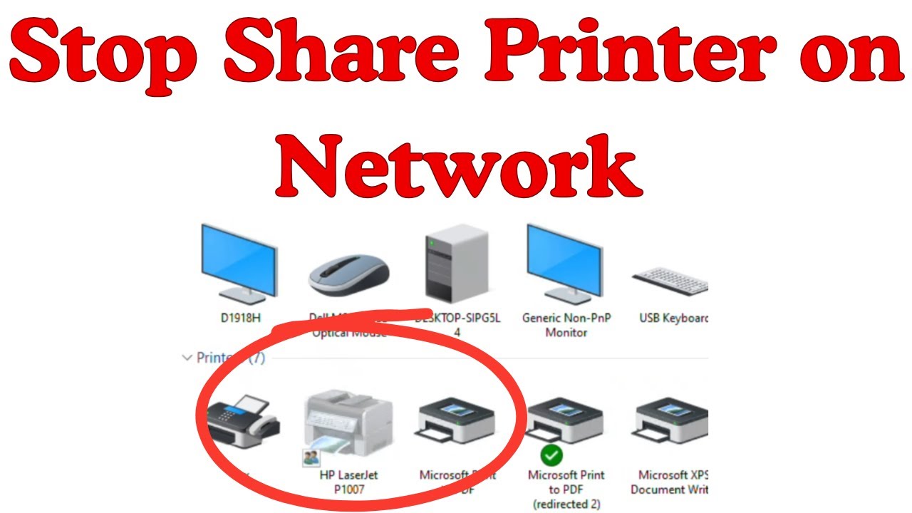 How to Stop Share Printer on Network | Stop Share Printer in between ...
