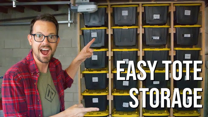 Efficient Garage Storage: DIY Storage Rack with Floating Bins! 