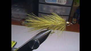 fly tying with hugh!   olive ice dub wooly bugger.