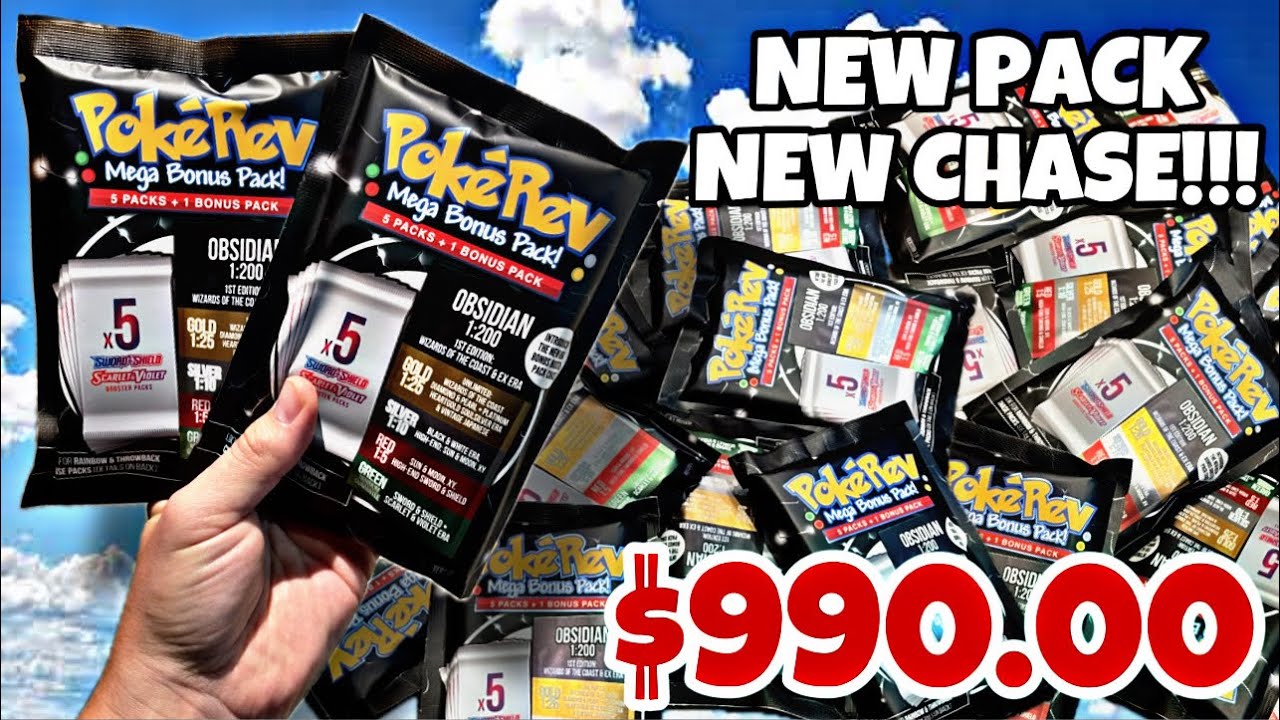 $990 PokeRev Mystery Pack OPENING! New Pack, New CHASE! #pokemon #reaction #fyp #mystery #tcg #cards
