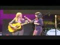 Courteney Cox and Lisa Kudrow on stage at "Rock A Little, Feed A Lot" Benefit Concert