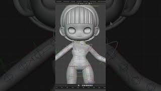 3d Chibi Character Modeling #blender #3dblender #3dchibi #3dcartoon