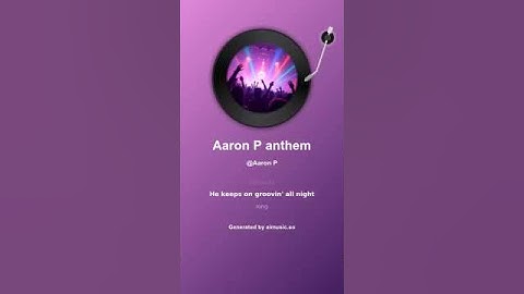 Aaron P anthem. AI Music