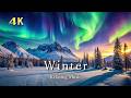 4K Winter Wonderland【リラックス音楽】雪景色と静寂に包まれる癒しの時間|Relaxing Winter Scenery