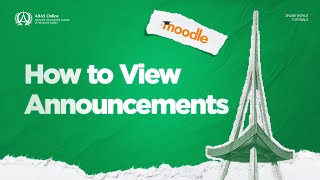 How to View Announcements | AIIAS Online Tutorials | Moodle