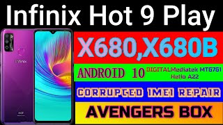 Infinix Hot 9 Play X680,X680b Android 10 imei Repair via Avengers Box by Cell Solutions