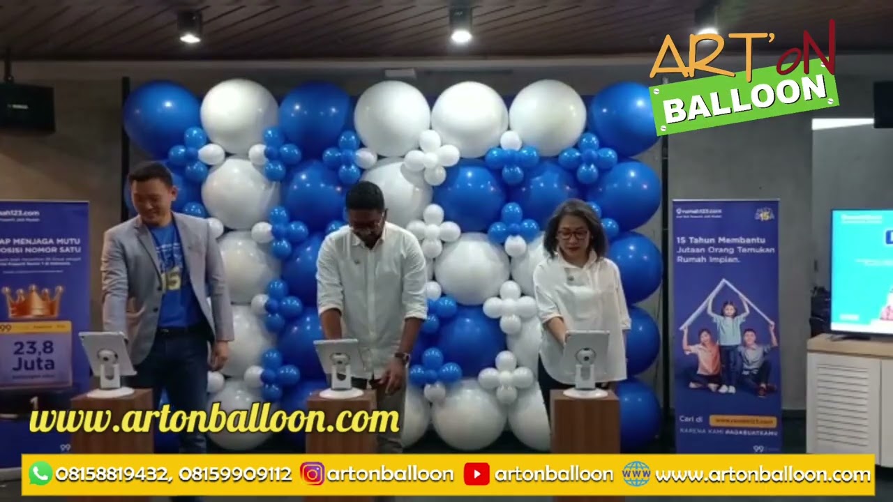 EXPLODING BALLOON WALL PROSESI ANNIVERSARY PT. 123.COM KE 15-ART ON BALLOON 08158819432, 08569909112