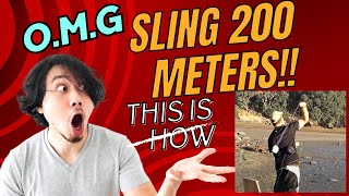 How to Use a Shepherd's Sling Slow Motion. The best way to use a sling.