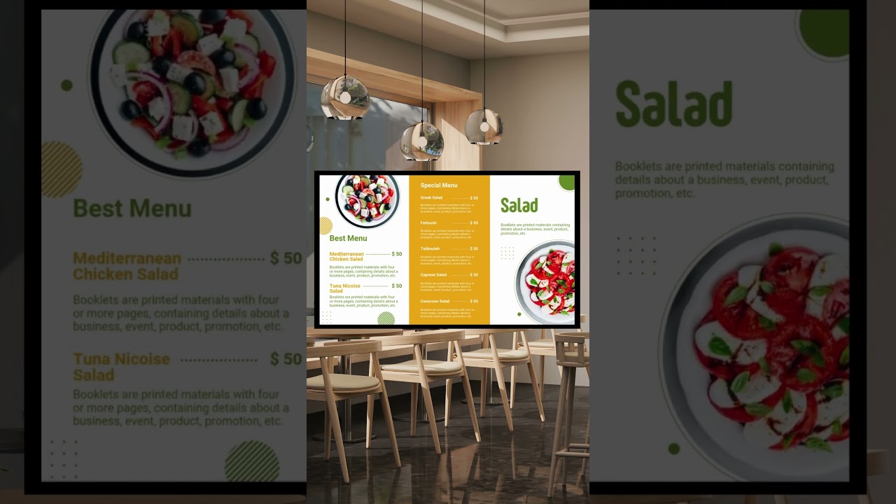 Digital Mediterranean Cuisine Menu Template -#1