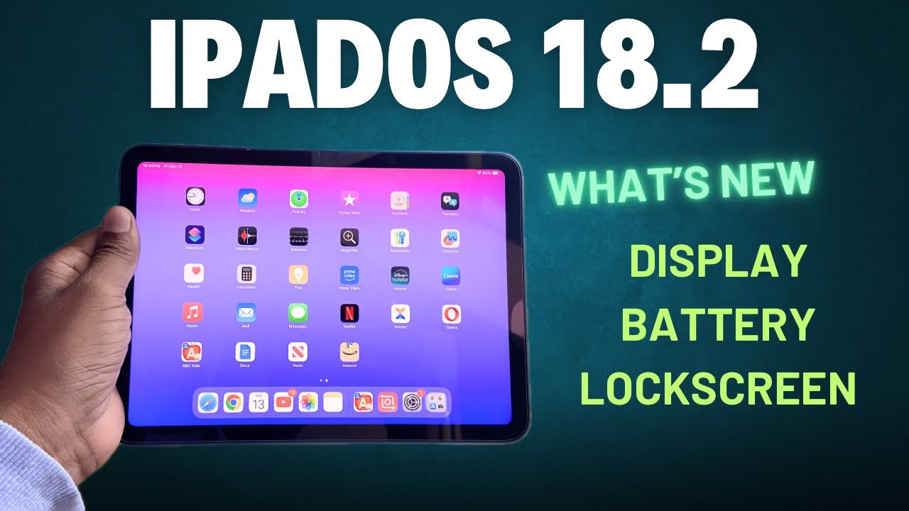 Ipados 18.2 Update for iPad 10th Gen, ipad Air - YouTube