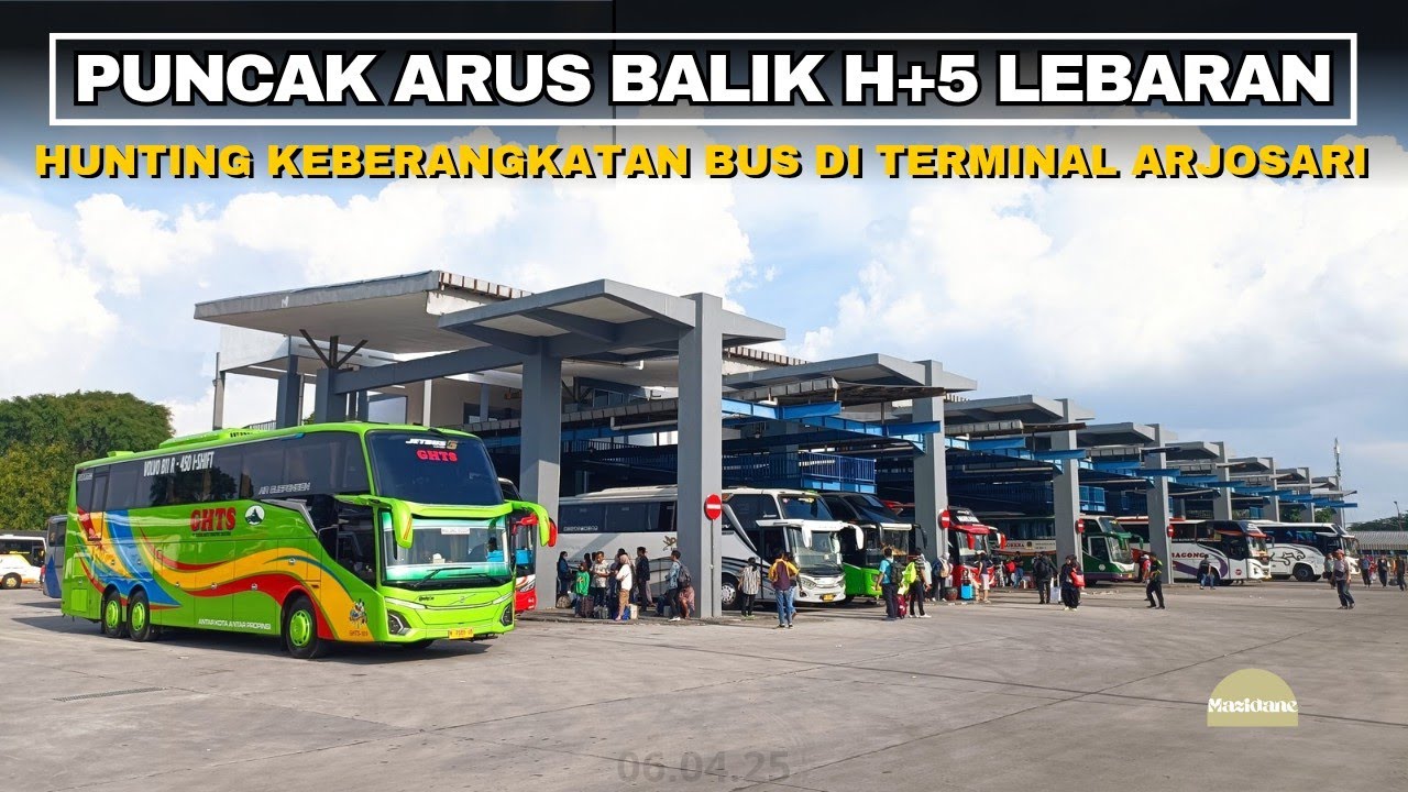 SUASANA ARUS BALIK MUDIK LEBARAN H+5 DARI TERMINAL ARJOSARI MALANG
