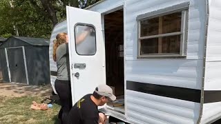 Vintage Camper Door Installation - Camper Rebuild Episode 37