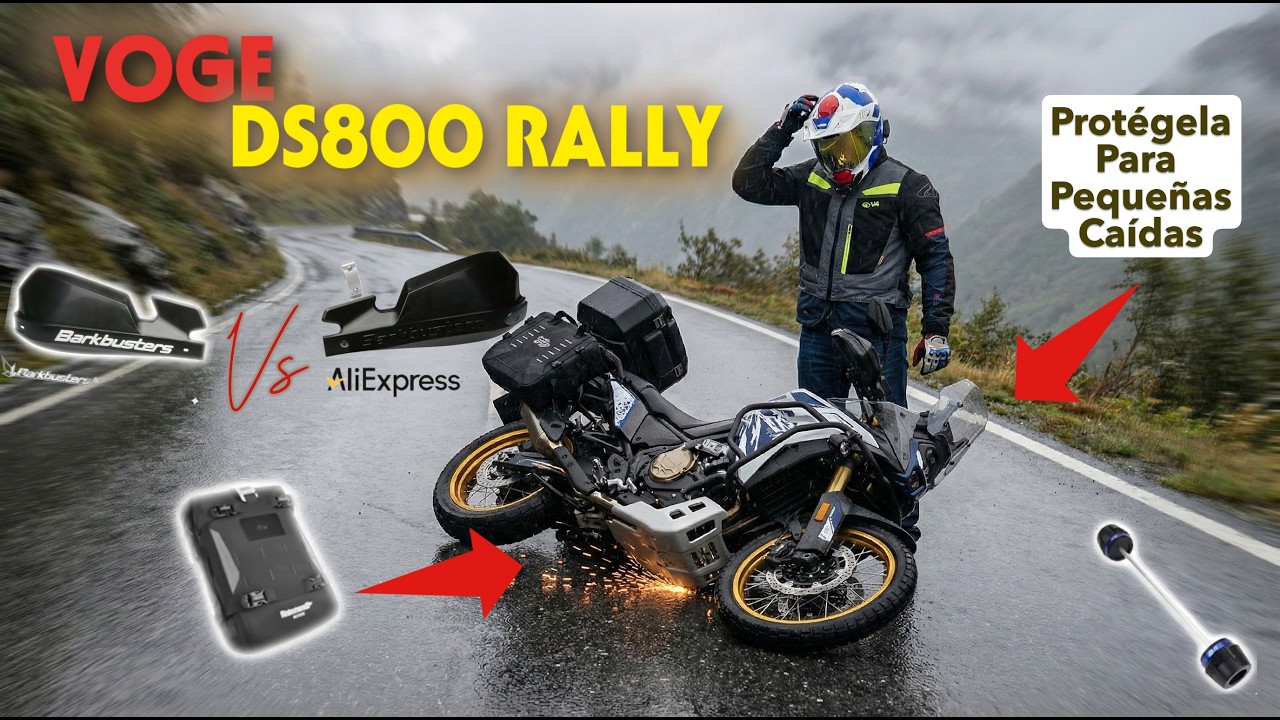 Voge DS 800 Rally, Como Prepararla Para Caerse! 🏍️ Paramanos, Bolsas Laterales y Topes👌