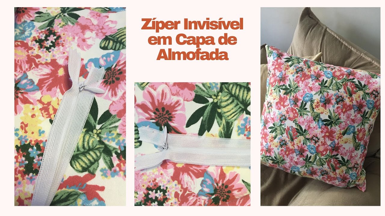 ZÍPER INVISÍVEL EM CAPA DE ALMOFADA