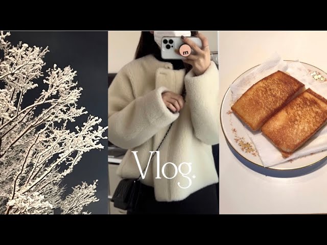 일본 도쿄 브이로그 | 눈 내리는 도쿄, Cafe Deux 인생 크로크무슈, 비스트로 AURELIO, 혼밥하고 네일 바꾼 일상