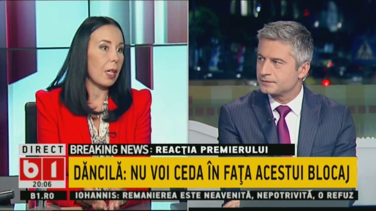 STIRI B1 ORA 20.00 CU TUDOR MUSAT. DANCILA: NU VOI CEDA IN FATA ACESTUI BLOCAJ 12 SEP 2019 newspaper mockup