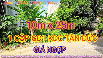 Chính chủ cần bán 1 cặp 10m x 25m thuộc giai đoạn 1 khu dân cư tân đức | đức hòa