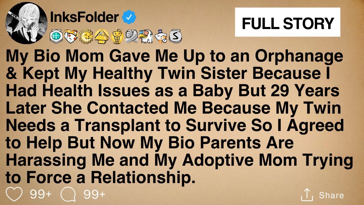 My Bio Mom Gave Me Up to an Orphanage & Kept My Healthy Twin Sister Because I Had Health Issues...