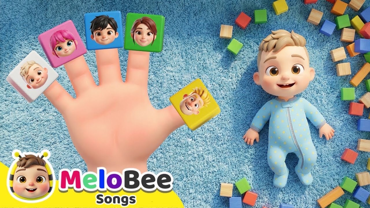 Finger Family Color Song 🧱 Learn Colors with Building Blocks! | Melobee Songs