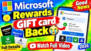 😱 BIG GOOD NEWS! Microsoft Rewards Gift Cards BACK in India 🇮🇳🔥 | Redeem Update 2026 | Full Details