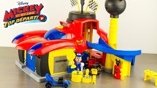 Garage De Mickey Top Départ Transformable Disney Roadster Racers Jouet Toy Review