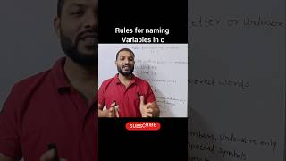 Rules for Naming Variables in C #CProgramming #variableinc #variable #clanguage