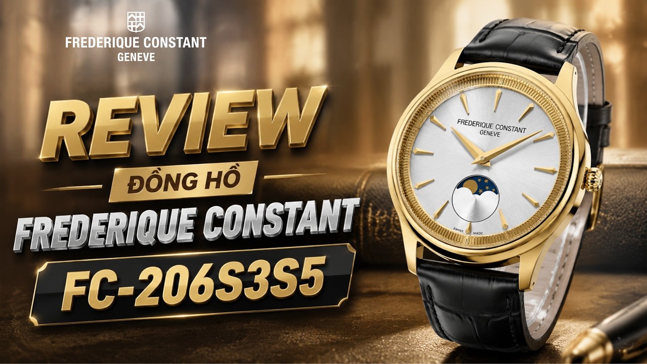 Review Đồng Hồ Frederique Constant FC-206S3S5: Tính Năng Moonphase, Trang Bị Kính Sapphire !