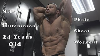 24 Year Old Bodybuilder Mike Hutchinson Training Video Before Photo Shoot