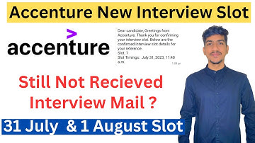 Accenture Interview Mail not Recieved | Accenture Interview Slot Booking Mail New Slots