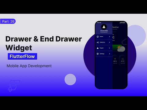 Part 19 | Drawer & End Drawer Widget in FlutterFlow | Figma | Design for beginners Easy Tutorial