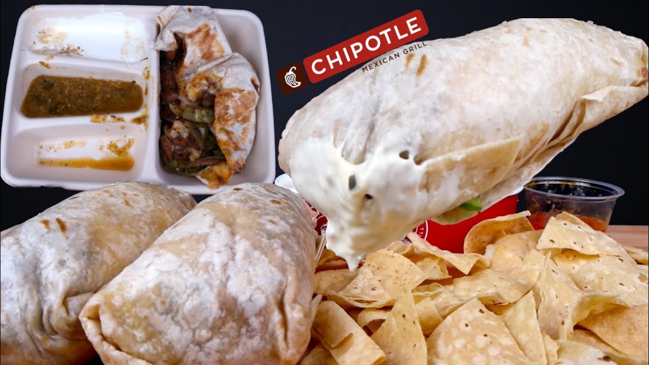 CHIPOTLE HUGE STEAK CHICKEN BURRITOS FAJITA STEAK QUESADILLA CHEESE