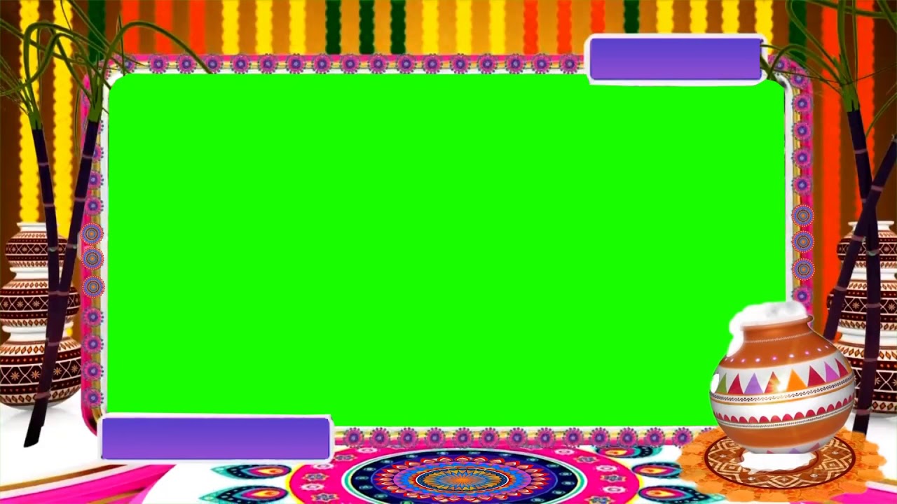 Pongal Frame Green Screen Video