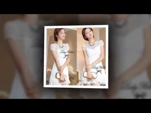 ชุดไปงานแต่งงาน ทั้งกลางวัน และ งานกลางคืน สวยหวานเรียบหรู ผ้าลูกไม้ สไตล์เกาหลี