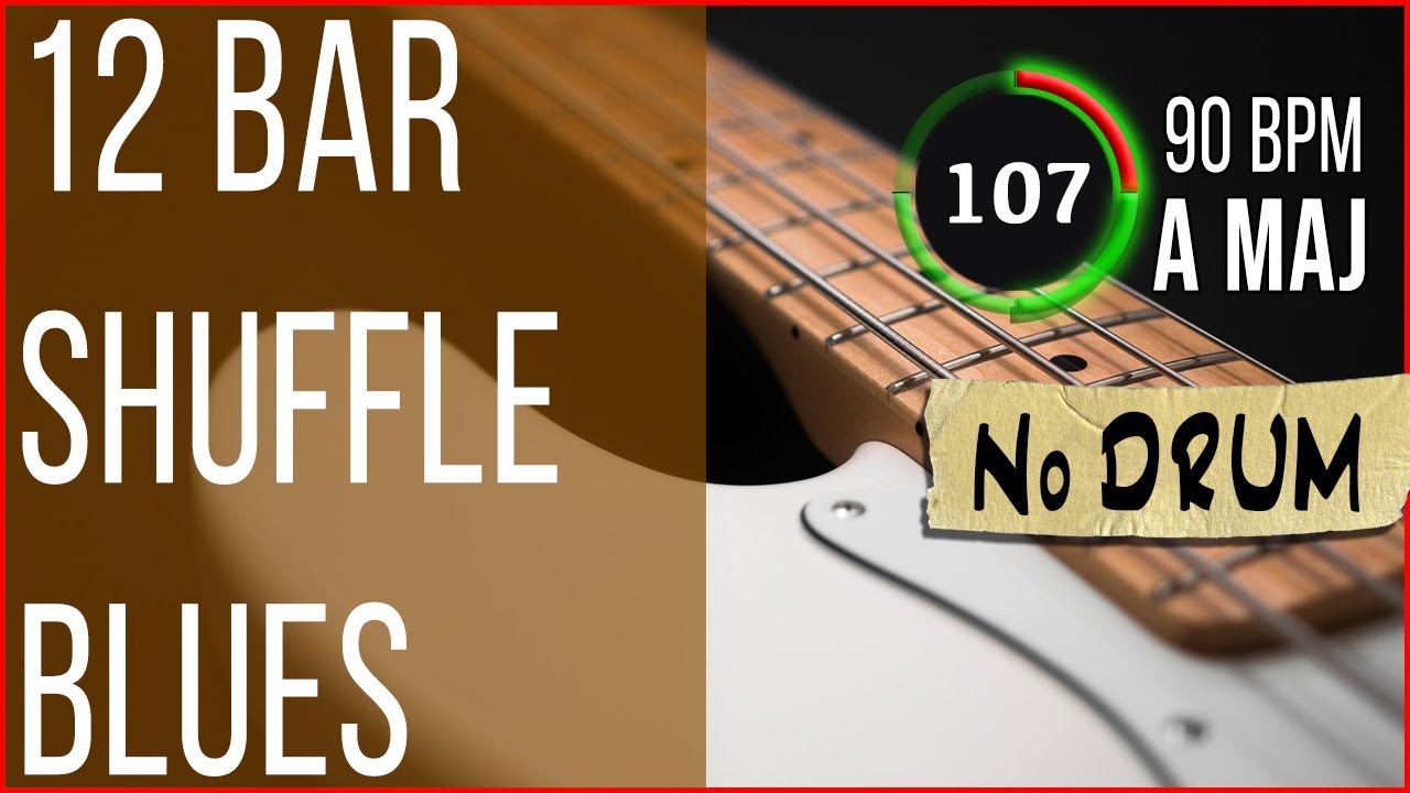 12 Bar A Blues Drum Backing Track No Drum (Jam in A Major 90 BPM) - YouTube