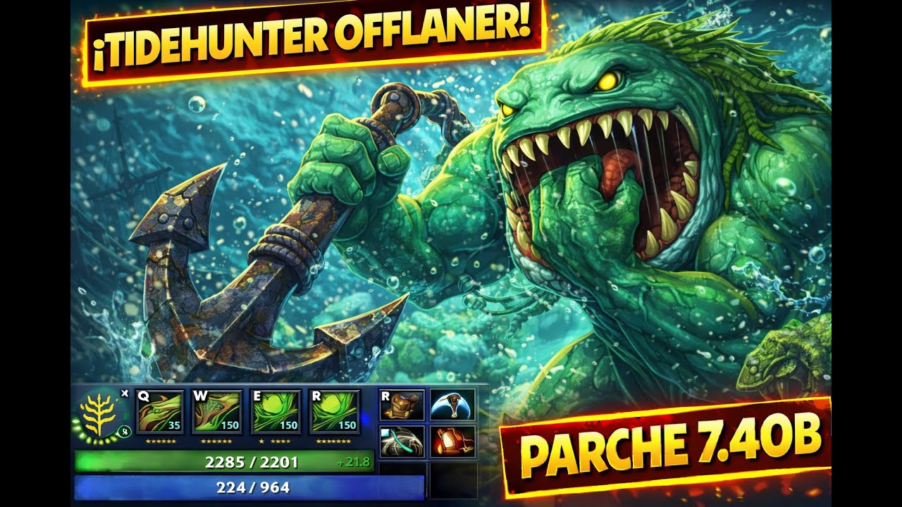 POR ALGO TIDEHUNTER OFFLANER ESTA EN EL META😎 | RANKED UE 2K MMR PARCHE 7.40b | [Ep. #12]