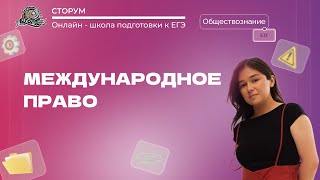 Международное право | Обществознание ЕГЭ 2024 | Сторум