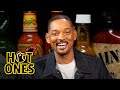 Will smith cant see while eating spicy wings  hot ones