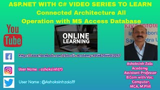 Connected Architecture all operations with MS Access Database table in ASP.NET C#