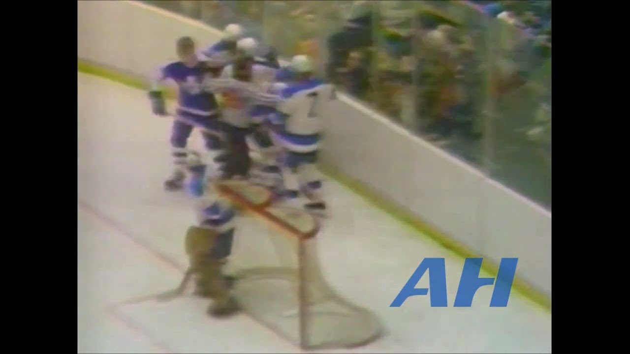NHL Apr. 9, 1977 Pittsburgh Penguins v Toronto Maple Leafs (R) Russ Anderson v Stan Weir (R)
