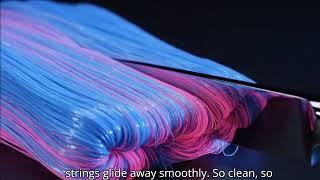 Cutting Blue & Pink Stretch Strings | Ultra Satisfying Split Motion ASMR | Slow Pull Apart screenshot 1