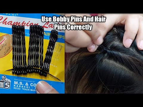 How To Use Bobby Pins and Hair Pins Correctly - YouTube