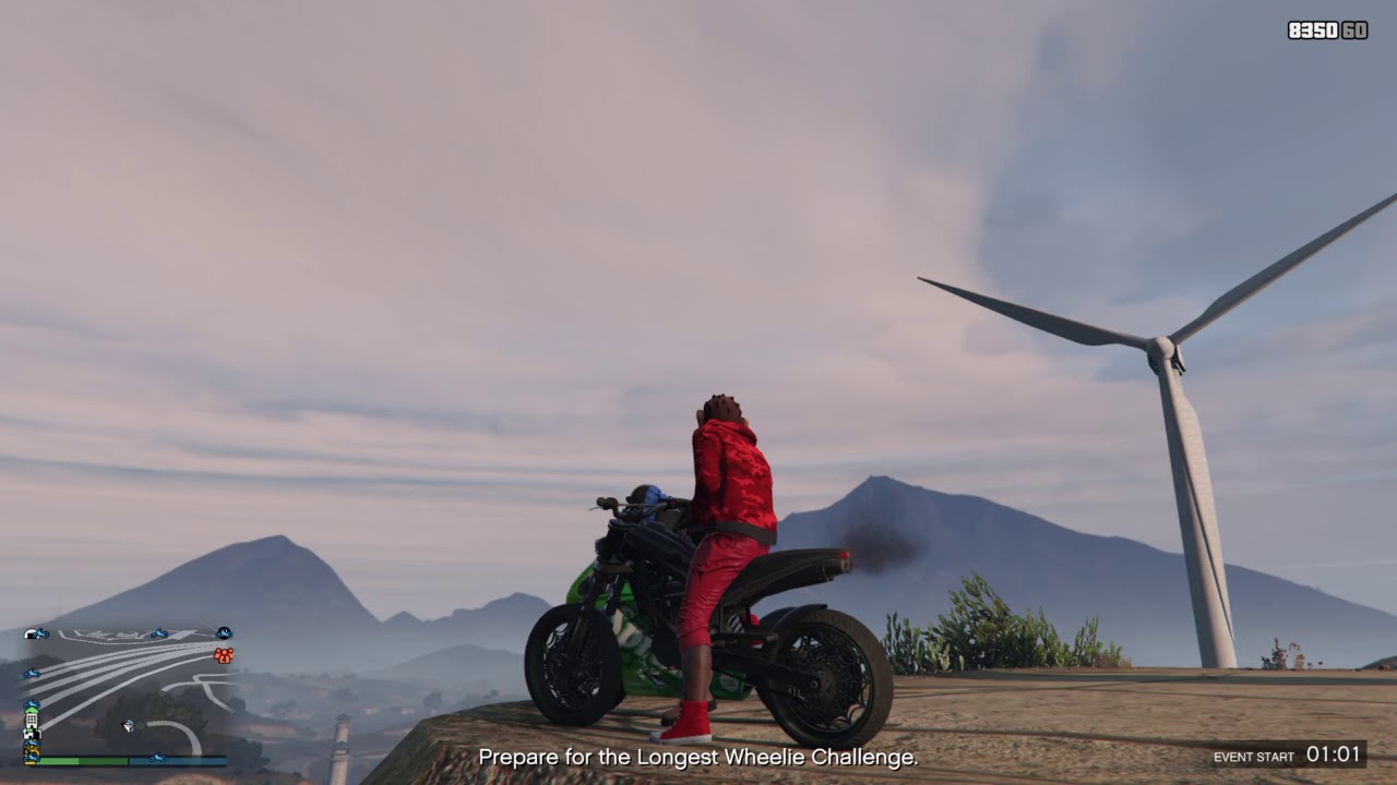 Grand Theft Auto V longest wheelie challenge YouTube