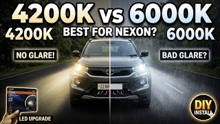 Tata Nexon LED Headlight Installation 🔧 | H7 Osram 4200K Warm White | DIY Upgrade (BS4/BS6)