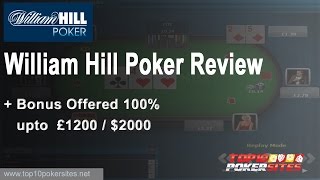 William Hill Poker Review  + Bonus Offered 100% upto £1200/$2000 screenshot 3