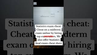 Statistics exam cheat? Hire us — midterm & final covered.